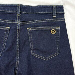 Michael Kors Izzy Skinny Jeans 8 Blue Logo Medallion